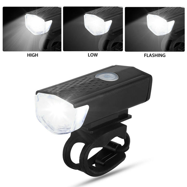 1637 USB Rechargeable Bicycle Light Set 400 Lumen Super Bright Headlight Front Lights DeoDap 1637 USB Rechargeable Bicycle Light Set 400 Lumen Super Bright Headlight Front Lights DeoDap